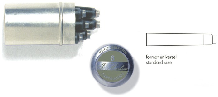 J.Herbin  Ink cartridge, La Perle des Encres serie Green ink Green empire)