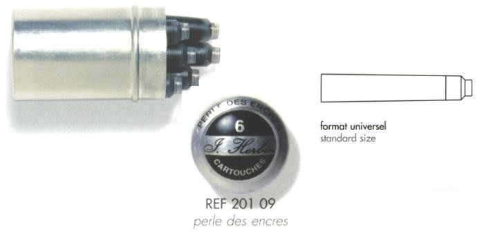 J.Herbin  Ink cartridge, La Perle des Encres serie Black ink (Black)