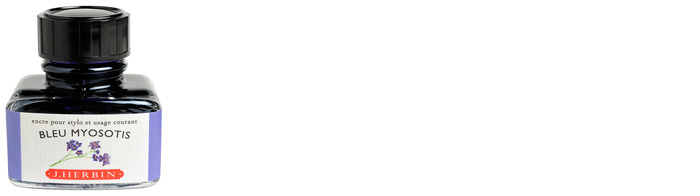 J.Herbin  Ink bottle, La Perle des Encres serie Blue ink (Myosotis)