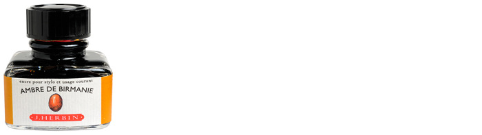 J.Herbin  Ink bottle, La Perle Des Encres series Amber ink (Amber)
