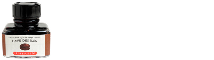 J.Herbin  Ink bottle, La Perle des Encres serie Brown ink (Island coffee)