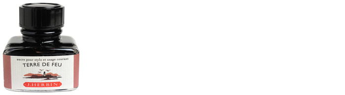 J.Herbin  Ink bottle, La Perle des Encres serie Brown ink (Terra del fuego)